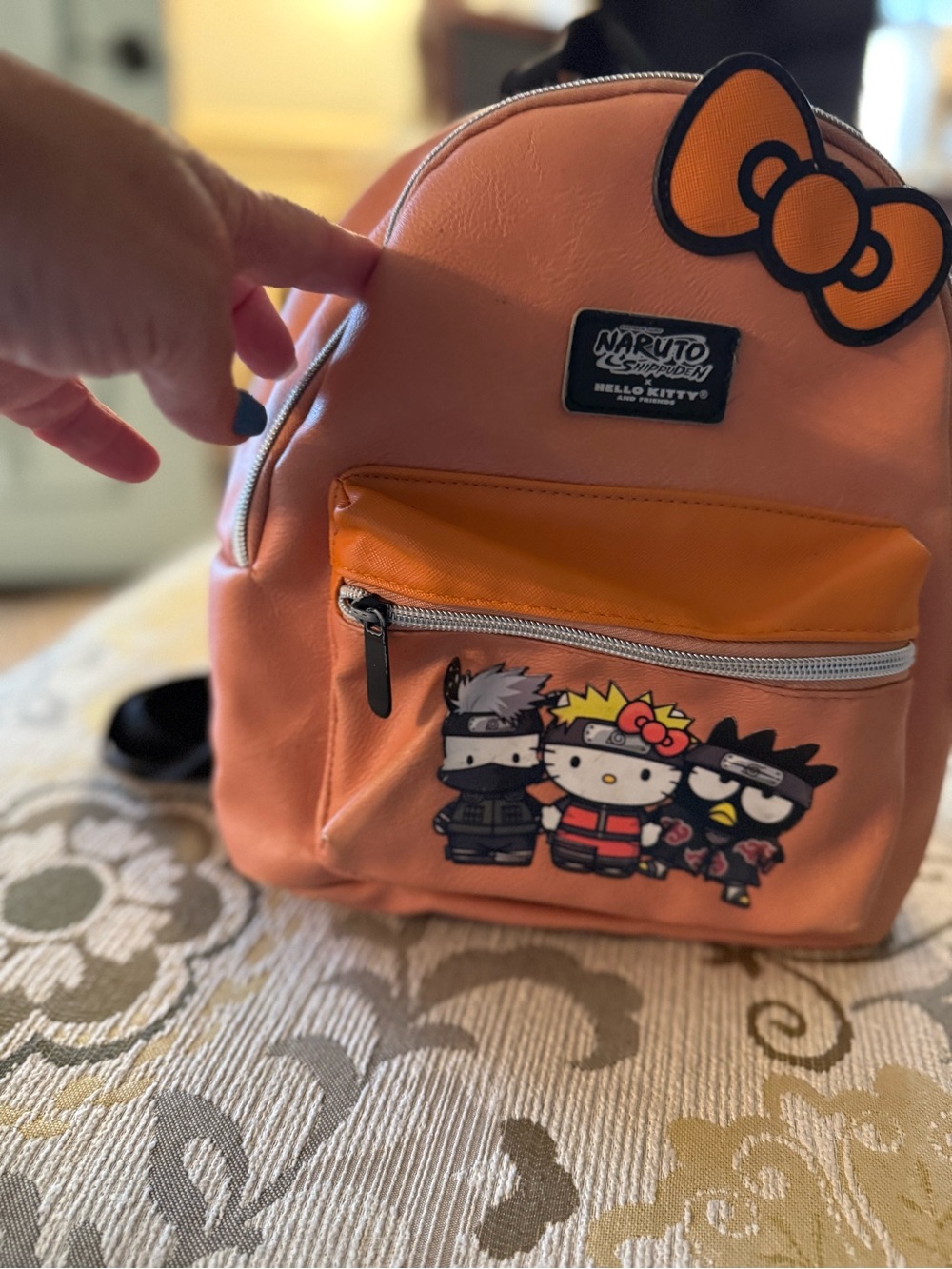 Sanrio Hello Kitty x Naruto Shippuden Women’s Mini Backpack Orange